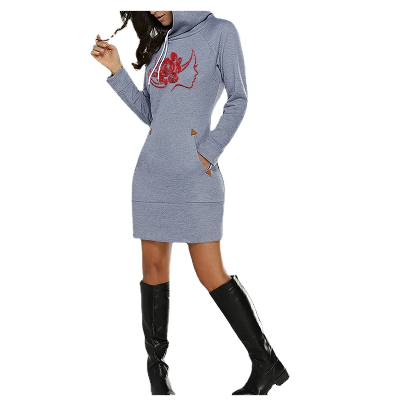 Spring And Autumn Ladies Knee-length Dress Hooded Warm Sweatshirt Long Sleeve Camp Collar Pocket Simple Casual Basic Hoodies
Spring And Autumn Ladies Knee-length Dress Hooded Warm Sweatshirt Long Sleeve Camp Collar Pocket Simple Casual Basic Hoodies