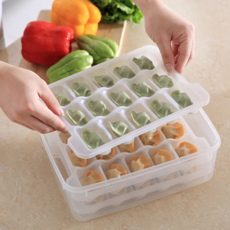 Kitchen Transparent Quick-frozen jiao zi he Refrigerator Frozen Dumplings Freshness Plastic Box Put Dumplings Storage Box
Kitchen Transparent Quick-frozen jiao zi he Refrigerator Frozen Dumplings Freshness Plastic Box Put Dumplings Storage Box