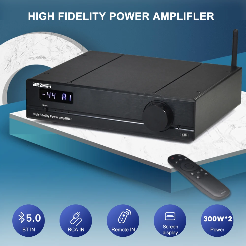 BRZHIFI APTX Bluetooth 5.0 Power Amplifier 2.0 Amplificador TPA3251 300Wx2 Digital Sound Amplifier USB RCA DAC Amp Home Theater
BRZHIFI APTX Bluetooth 5.0 Power Amplifier 2.0 Amplificador TPA3251 300Wx2 Digital Sound Amplifier USB RCA DAC Amp Home Theater