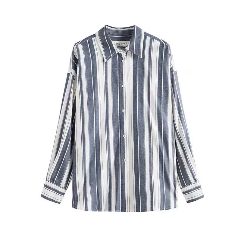 New Arrival Autumn Korea Fashion Women Long Sleeve Loose Striped Shirts All-matched Casual cotton Blouse Tops Female Blusas S401
New Arrival Autumn Korea Fashion Women Long Sleeve Loose Striped Shirts All-matched Casual cotton Blouse Tops Female Blusas S401