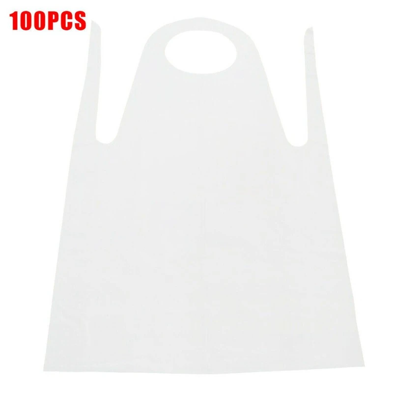 100pcs Disposable Plastic Aprons Oil-proof Antifouling Polythene Aprons Household Kitchen Cleaning Products
100pcs Disposable Plastic Aprons Oil-proof Antifouling Polythene Aprons Household Kitchen Cleaning Products