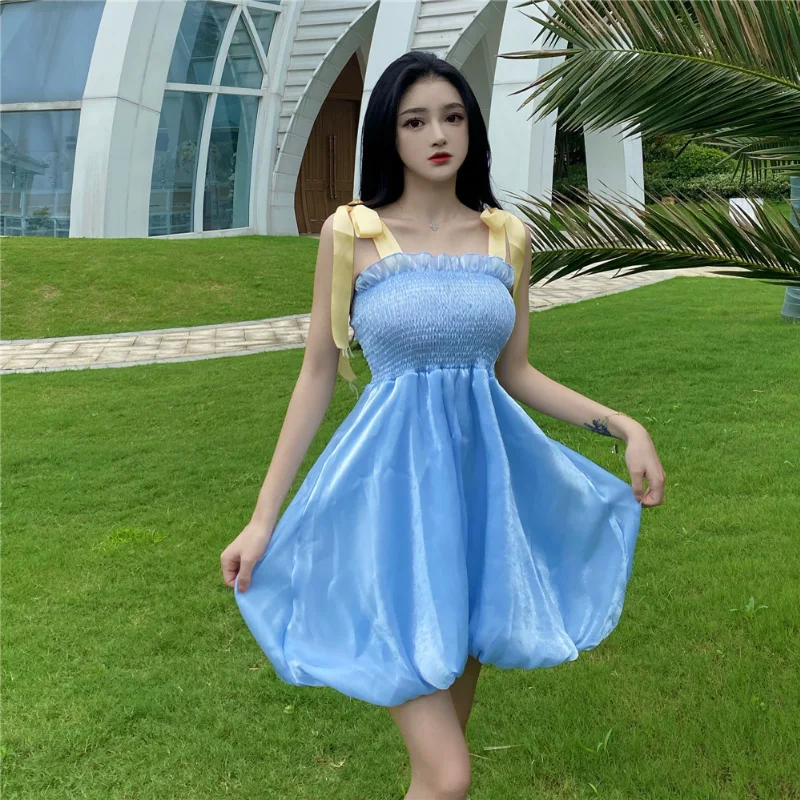 Summer Sexy Strapless Dress for Women Camisole Off Shoulder Backless Chic Spaghetti Strap A-line Short Dresses Fashion New 
Summer Sexy Strapless Dress for Women Camisole Off Shoulder Backless Chic Spaghetti Strap A-line Short Dresses Fashion New