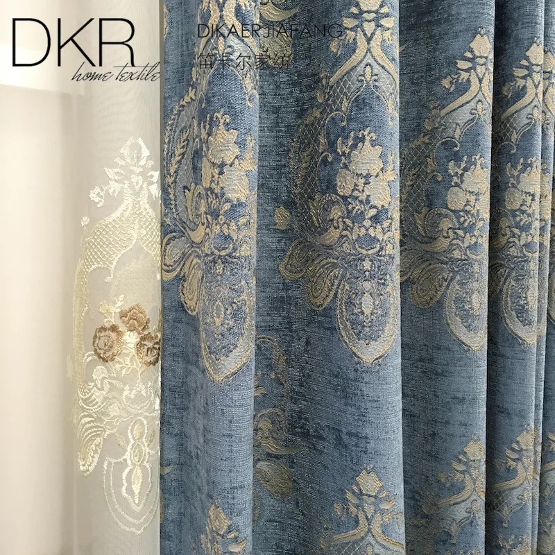 Nordic American Chenille Curtain Sofa Cushion Custom Jacquard Fabric Living Room Bedroom Blue Curtain Custom
Nordic American Chenille Curtain Sofa Cushion Custom Jacquard Fabric Living Room Bedroom Blue Curtain Custom