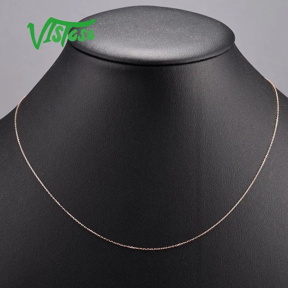 VISTOSO Gold Necklace For Women Genuine 14K 585 Rose/Yellow/White Gold Necklace Chain 42cm Fine Jewelry
VISTOSO Gold Necklace For Women Genuine 14K 585 Rose/Yellow/White Gold Necklace Chain 42cm Fine Jewelry