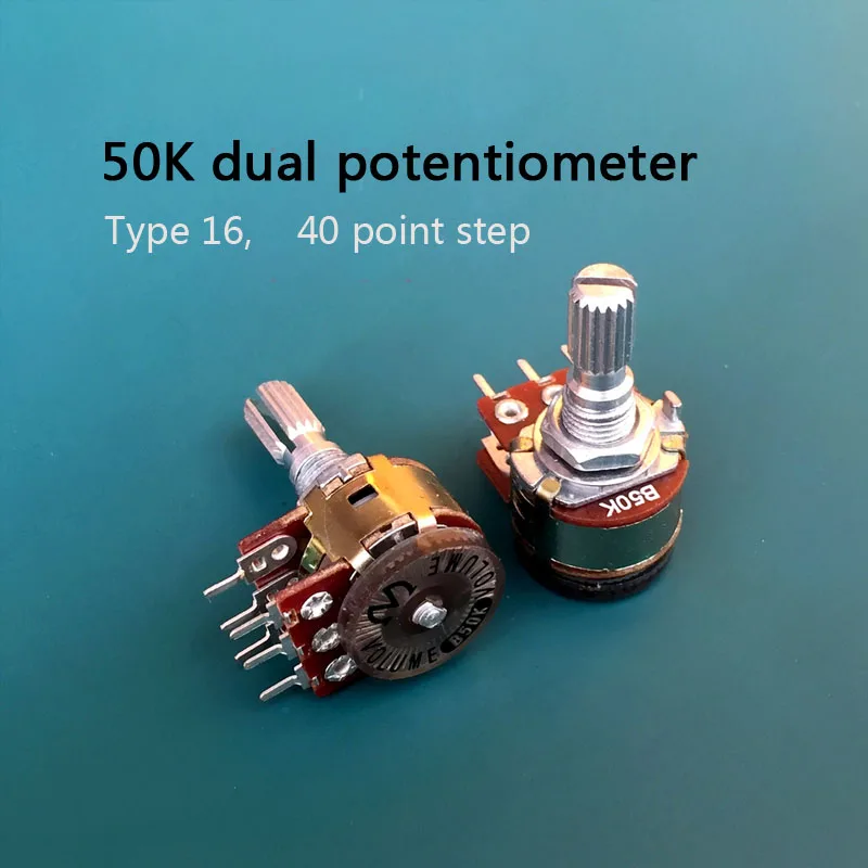 Original 50k Double Potentiometer 40Point stepping
Original 50k Double Potentiometer 40Point stepping