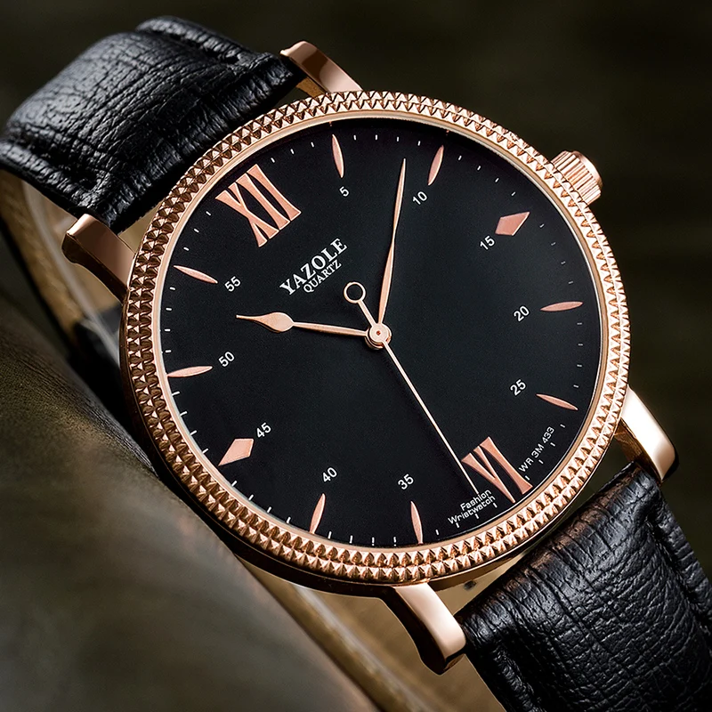 Luxury Brand YAZOLE Leather Band Quartz Watch Men Fashion Sport Simple Design reloj para hombre Black Clock Gift reloj hombre
Luxury Brand YAZOLE Leather Band Quartz Watch Men Fashion Sport Simple Design reloj para hombre Black Clock Gift reloj hombre