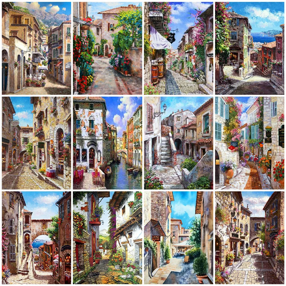 HUACAN Oil Painting Street Landscape Drawing On Canvas HandPainted Art Gift DIY Coloring By Number House Kits Home Decoration
HUACAN Oil Painting Street Landscape Drawing On Canvas HandPainted Art Gift DIY Coloring By Number House Kits Home Decoration