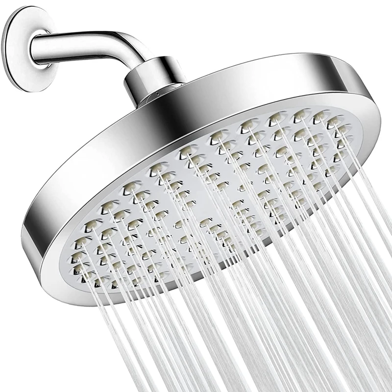 Shower Head, High Pressure Rain Luxury Modern Chrome Shower Heads -Adjustable Angles, Anti-Clogging Silicone Nozzles 
Shower Head, High Pressure Rain Luxury Modern Chrome Shower Heads -Adjustable Angles, Anti-Clogging Silicone Nozzles