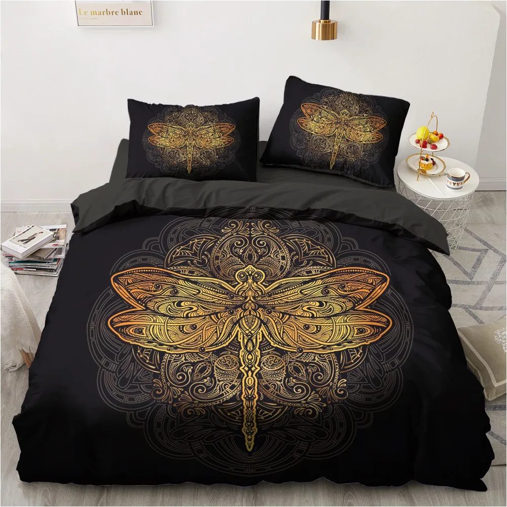 3D Gold Butterfly Bed Linen Custom Design Modern Duvet Cover Sets Pillow Sham King Queen Super King Twin Size Black Bedding Set
3D Gold Butterfly Bed Linen Custom Design Modern Duvet Cover Sets Pillow Sham King Queen Super King Twin Size Black Bedding Set