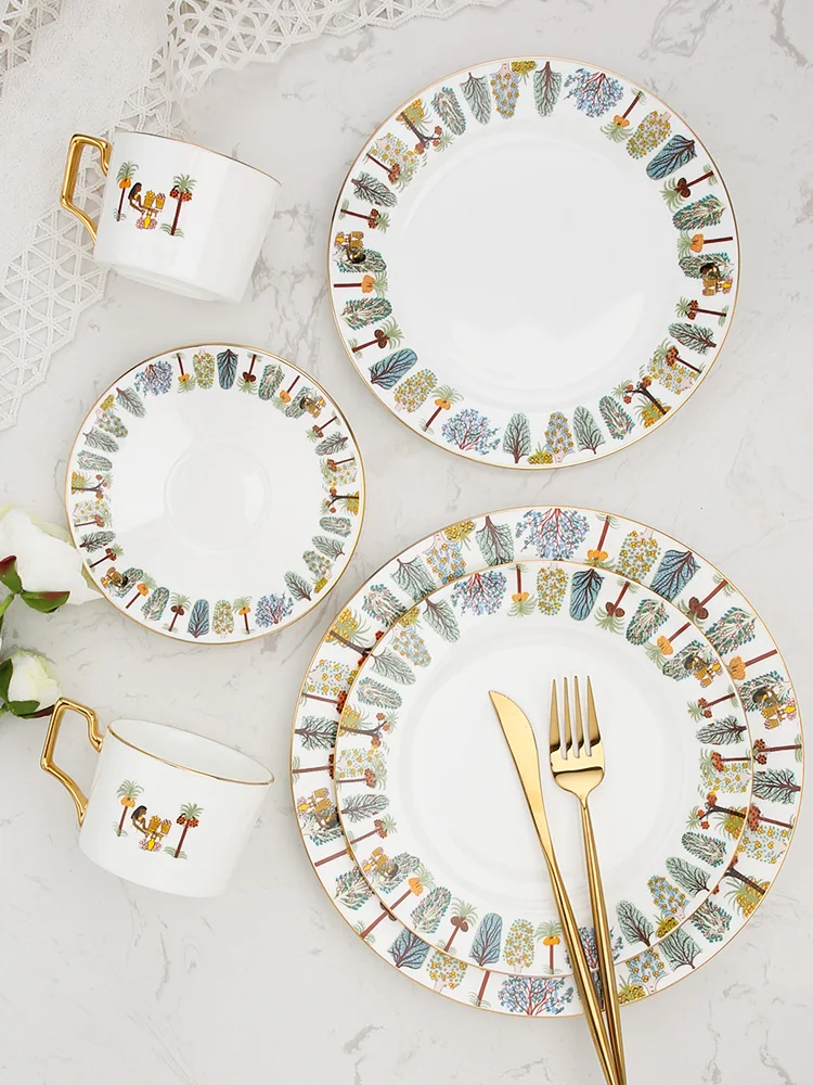 Ceramic plate home cooking creative luxury cutlery steak plate set dishes dinner plate gold plate ceramic plate
Ceramic plate home cooking creative luxury cutlery steak plate set dishes dinner plate gold plate ceramic plate