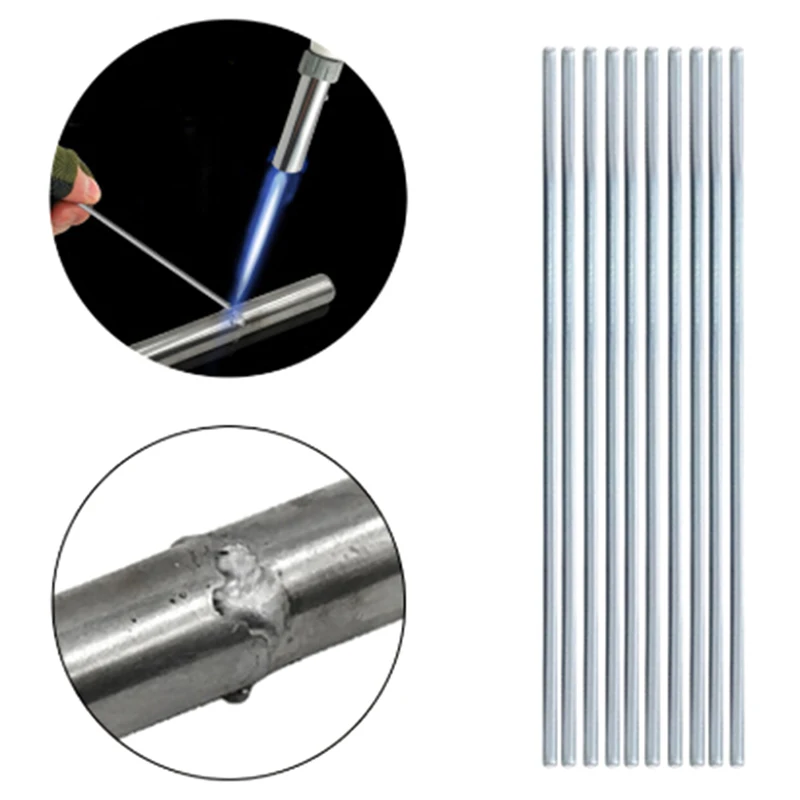 

10pcs 500/330mm 1.6/2mm Aluminum Welding Electrodes Flux Cored Low Temperature Brazing Wire Air Condition Repairing Welding Rods