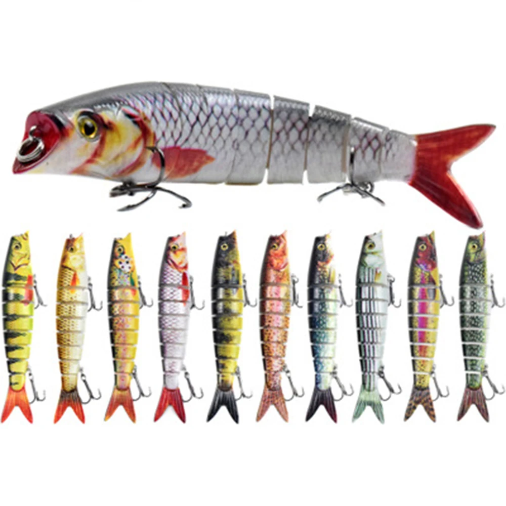 2 Hooks Lifelike Eyes 8 Segment Artificial Fishing Lure Bionic Bait Treble Hooks Crucian Carp
2 Hooks Lifelike Eyes 8 Segment Artificial Fishing Lure Bionic Bait Treble Hooks Crucian Carp