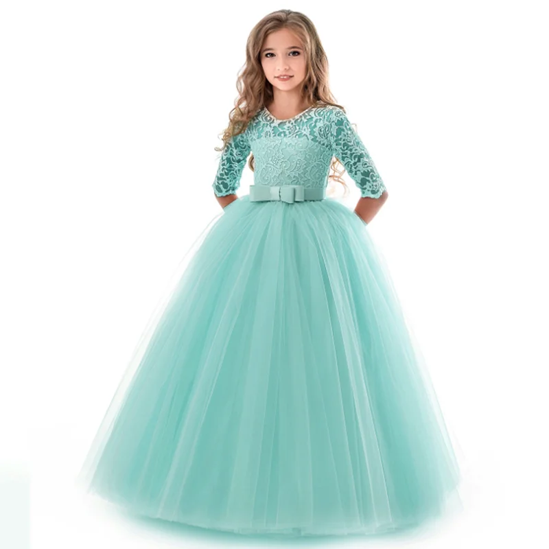 New Princess Lace Dress Kids Flower Embroidery Dress For Girls Vintage Children Dresses For Wedding Party Formal Ball Gown 14T
New Princess Lace Dress Kids Flower Embroidery Dress For Girls Vintage Children Dresses For Wedding Party Formal Ball Gown 14T
