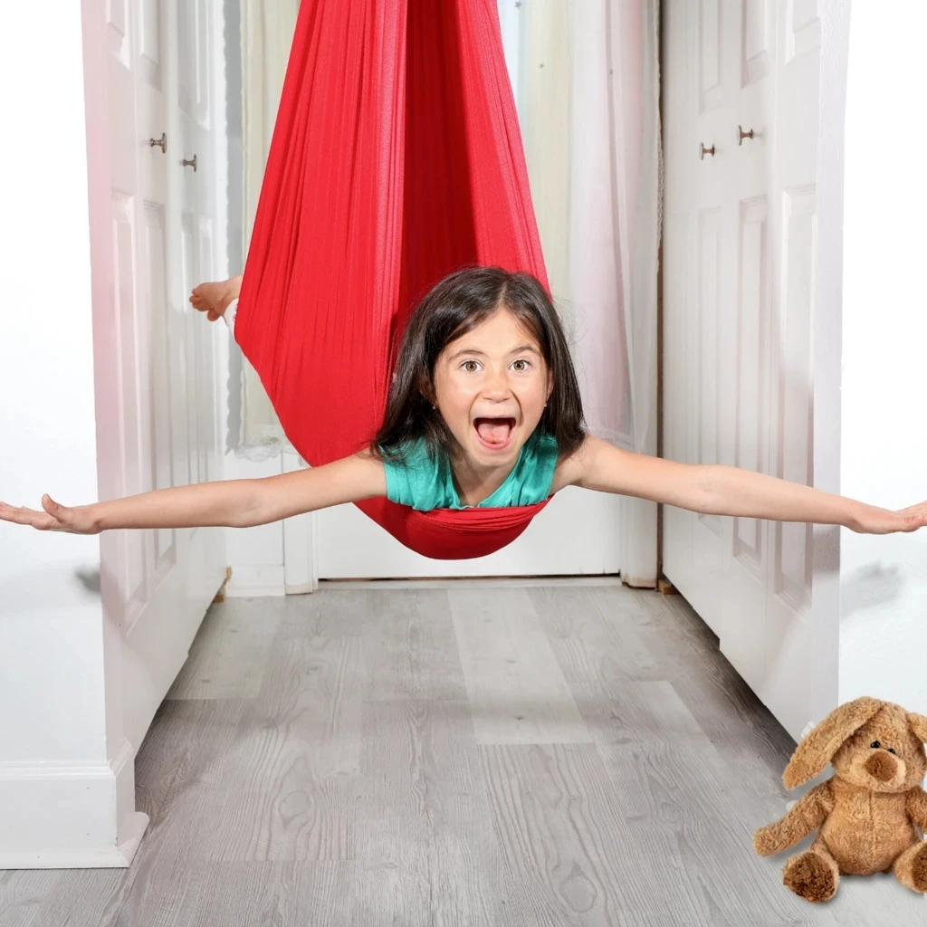 Kids Cotton Swing Hammock for Autism ADHD ADD Therapy Cuddle Up Sensory Child Therapy Elastic Parcel Steady Seat Swing chairtoyK
Kids Cotton Swing Hammock for Autism ADHD ADD Therapy Cuddle Up Sensory Child Therapy Elastic Parcel Steady Seat Swing chairtoyK