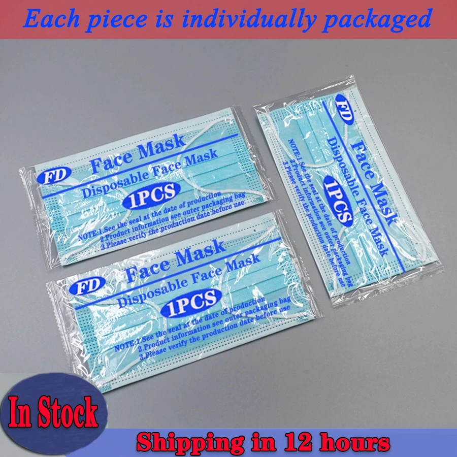 Mouth Mask 3-layer Anti-Dust Disposable Mascarillas Individually Pack Non Woven Meltblown Cloth Masks Elastic Ear Loop Face Mask
Mouth Mask 3-layer Anti-Dust Disposable Mascarillas Individually Pack Non Woven Meltblown Cloth Masks Elastic Ear Loop Face Mask