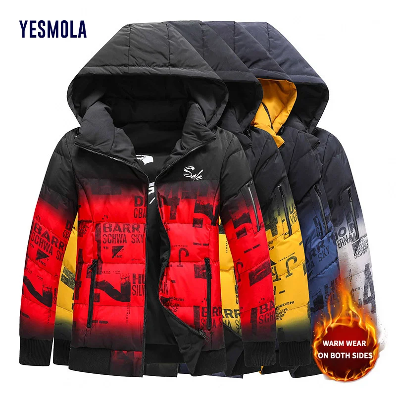 Зимняя одежда YESMOLA, мужская куртка, модное индивидуализированное хлопковое пальто с надписью, Теплая мужская двойная модель с капюшоном
Зимняя одежда YESMOLA, мужская куртка, модное индивидуализированное хлопковое пальто с надписью, Теплая мужская двойная модель с капюшоном