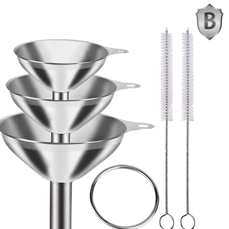 3pcs Stainless Steel Cone Funnel Pour Oil Wine Liquid Hopper Kitchen Home Tool Kitchen Tools & Gadgets Durable Funnel Set
3pcs Stainless Steel Cone Funnel Pour Oil Wine Liquid Hopper Kitchen Home Tool Kitchen Tools & Gadgets Durable Funnel Set