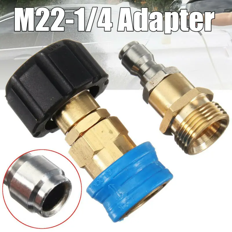 Coupler Pressure Washer Adapter Attachment Cleaner Outdoor Replacement Parts Tools For Karcher/Nilfisk M22 1/4
Coupler Pressure Washer Adapter Attachment Cleaner Outdoor Replacement Parts Tools For Karcher/Nilfisk M22 1/4