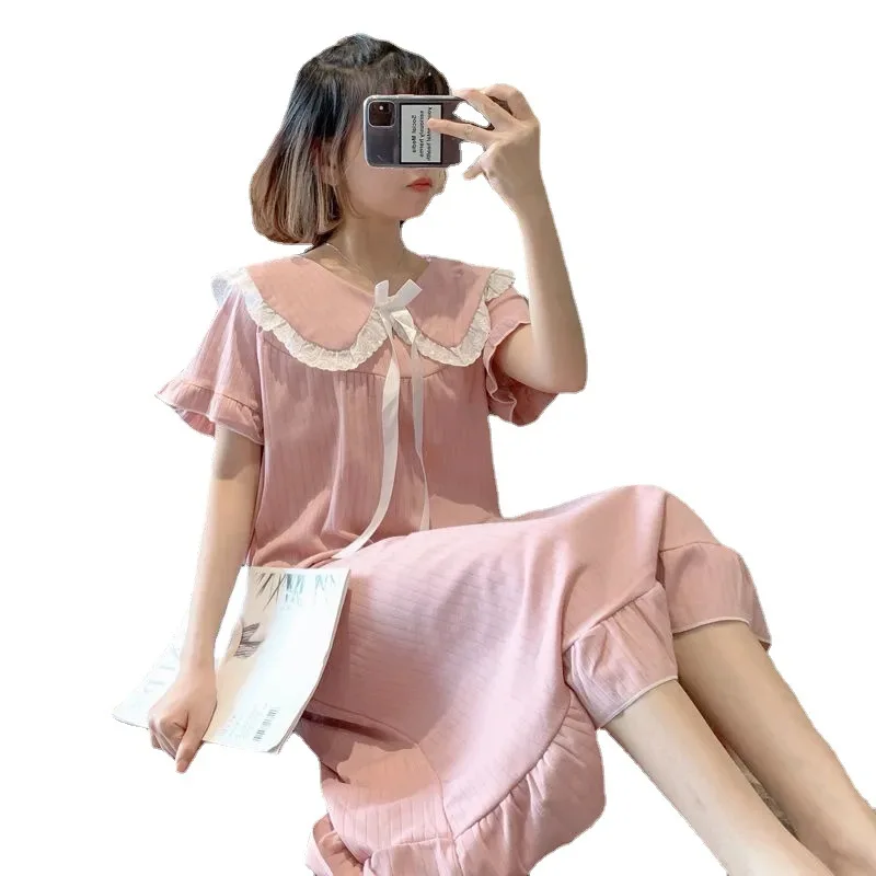 SummerKawaii Lolita Nightgown Bow Doll Collar Women Nightgown Cute Vintage Nightgowns Maiden Japanese Style Lace Sleepwear
SummerKawaii Lolita Nightgown Bow Doll Collar Women Nightgown Cute Vintage Nightgowns Maiden Japanese Style Lace Sleepwear