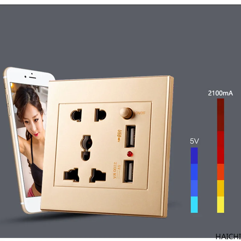 AC 110-250V 13A USB Wall Socket Universal Wall Socket Panel With 2 USB Port Plug Charger Switch Power Outlet EU US UK AU
AC 110-250V 13A USB Wall Socket Universal Wall Socket Panel With 2 USB Port Plug Charger Switch Power Outlet EU US UK AU