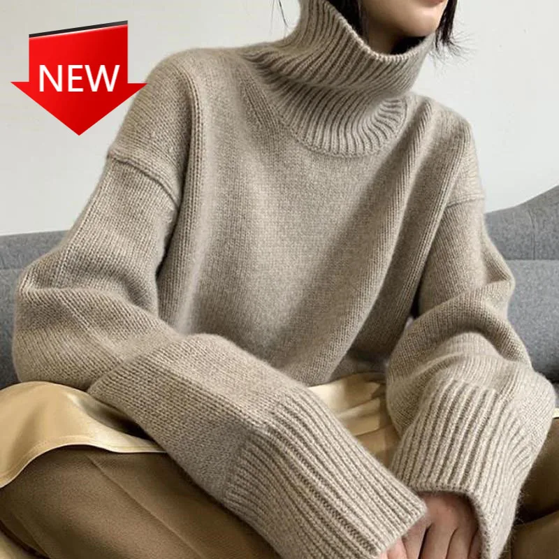 Cashmere Sweater 2021 Casual Basic Pullover Jumper Batwing Long Sleeve Loose Tops Autumn Winter Women Knitted Turtleneck
Cashmere Sweater 2021 Casual Basic Pullover Jumper Batwing Long Sleeve Loose Tops Autumn Winter Women Knitted Turtleneck