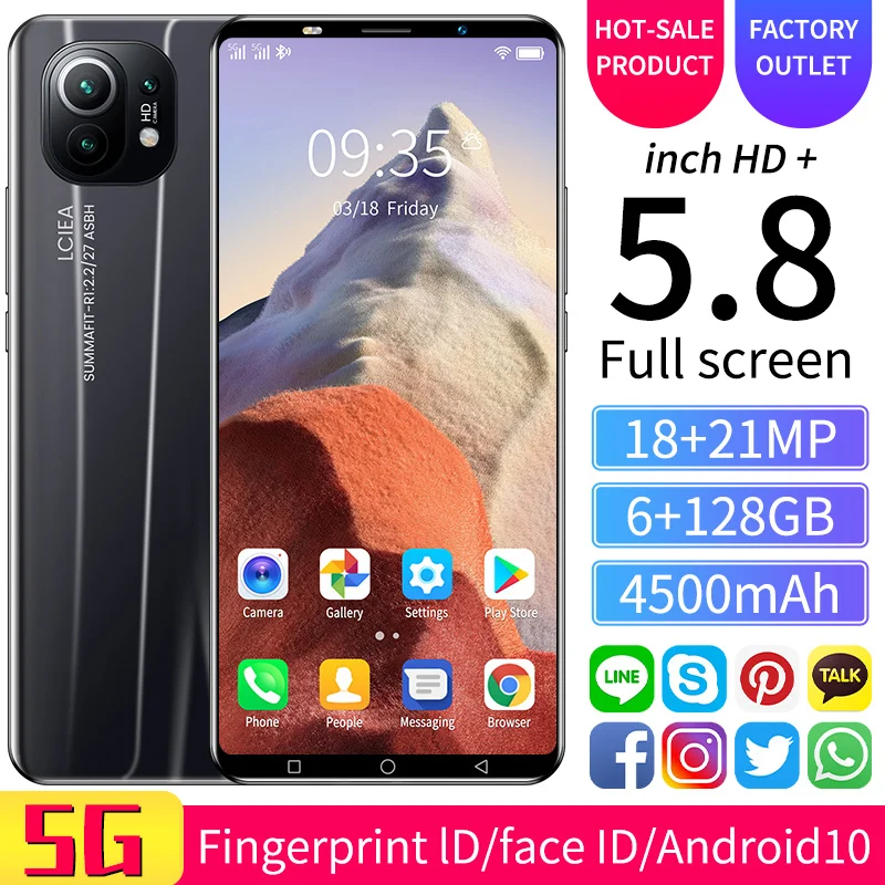 2021 Global Version Colorful M11 5.8 Inch SmartPhone 4GB+64GB 4500mAh Face Unlock 8 Core Dual SIM Fast Shipping 4G Mobilephone 
2021 Global Version Colorful M11 5.8 Inch SmartPhone 4GB+64GB 4500mAh Face Unlock 8 Core Dual SIM Fast Shipping 4G Mobilephone