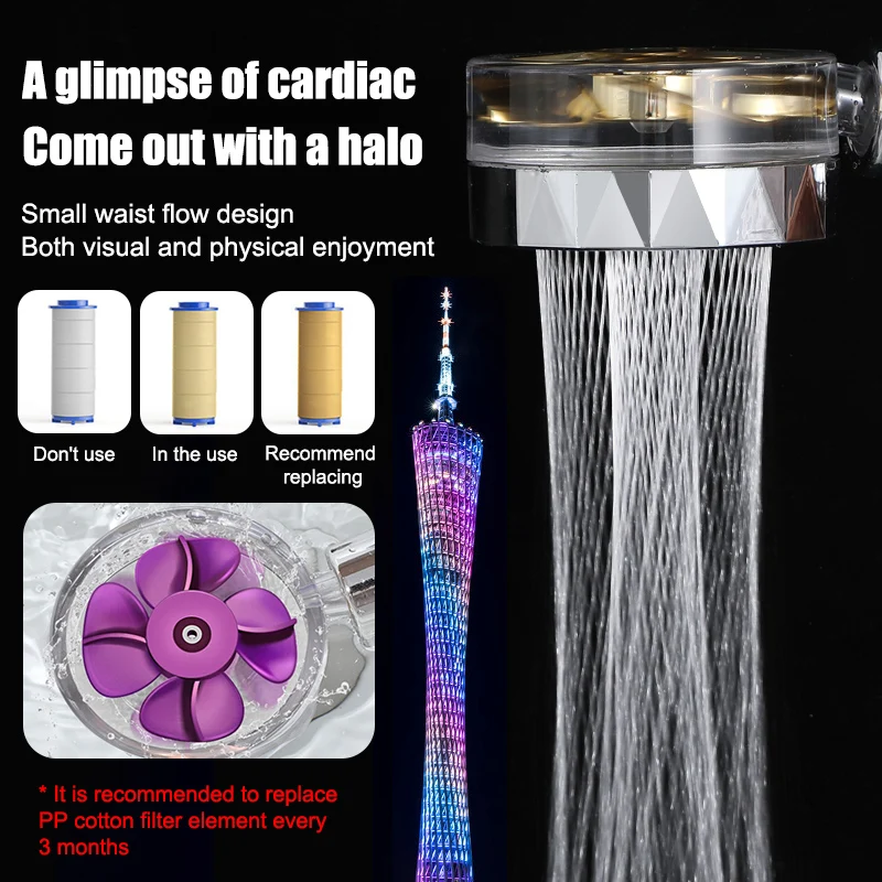 2022 Shower Head Water Saving Flow 360 Degrees Rotating With Small Fan ABS Rain High Pressure Spray Nozzle Bathroom Accessories
2022 Shower Head Water Saving Flow 360 Degrees Rotating With Small Fan ABS Rain High Pressure Spray Nozzle Bathroom Accessories