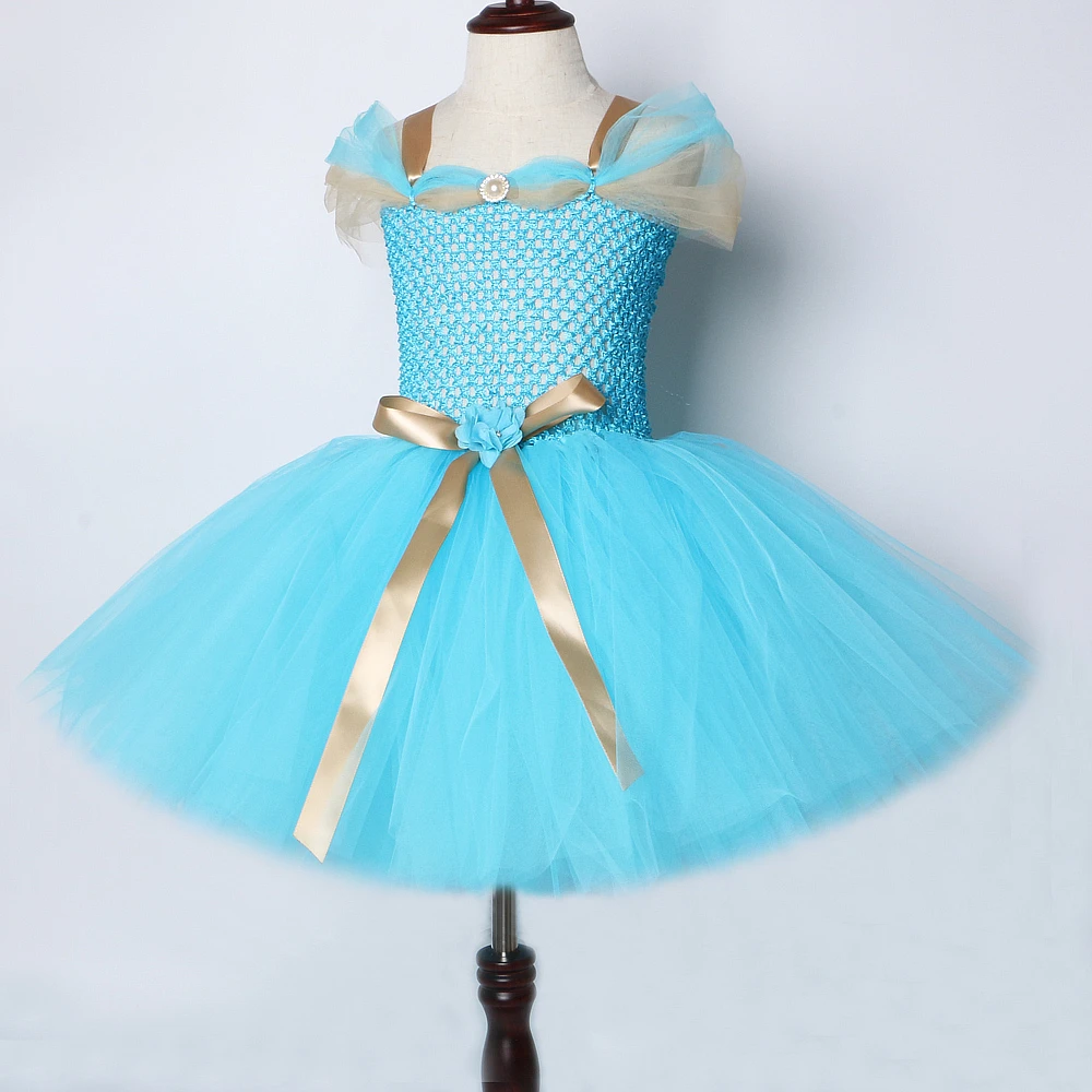 Skyblue/Детское платье-пачка Маскарадные костюмы принцессы для девочек Нарядные