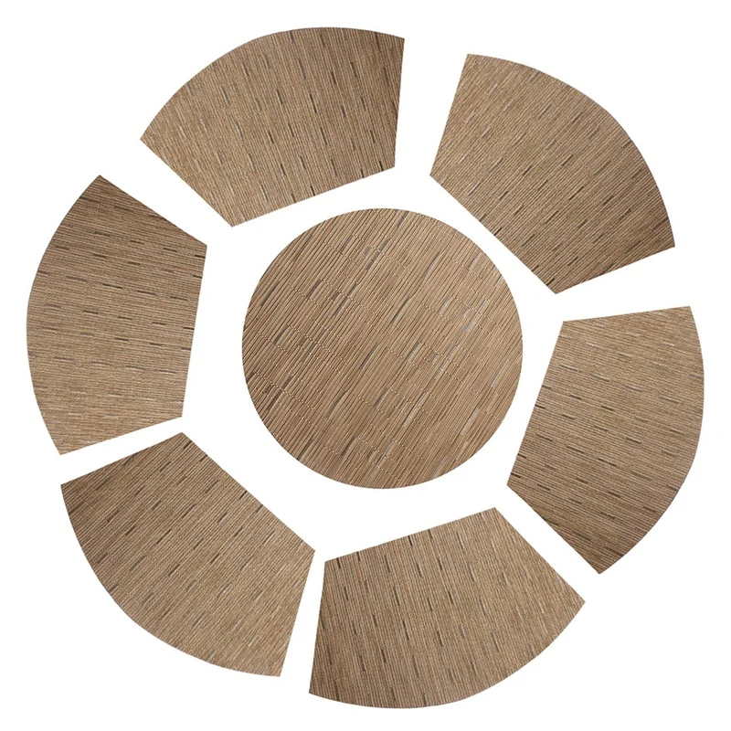 Round Table Placemats Set of 7 Woven Vinyl Wedge Placemats with Centerpiece Round Table Mat Heat Resistant Wipe Clean
Round Table Placemats Set of 7 Woven Vinyl Wedge Placemats with Centerpiece Round Table Mat Heat Resistant Wipe Clean
