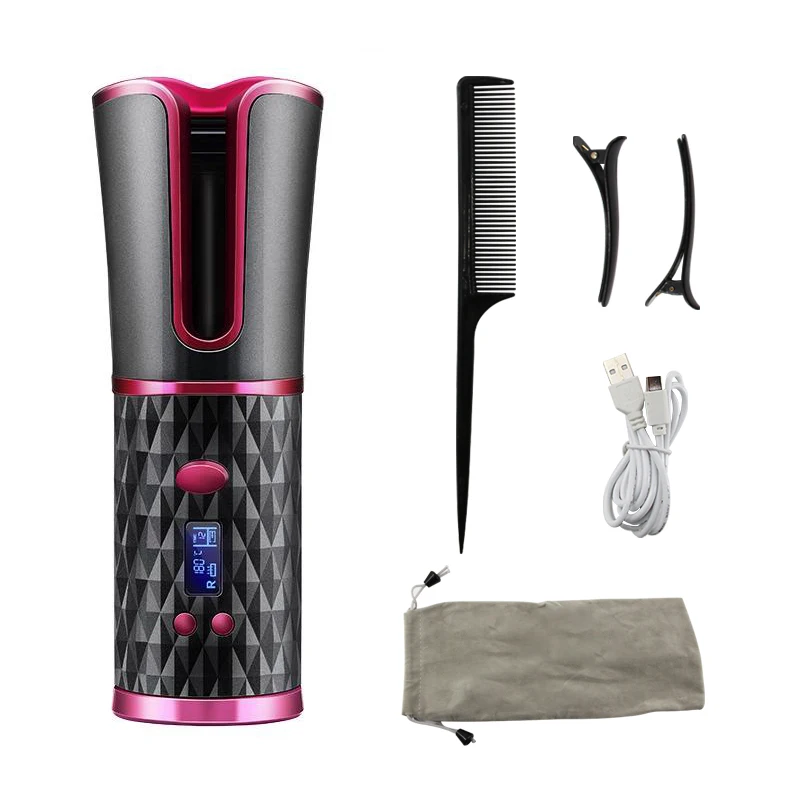 Portable Automatic Hair Curler iron wireless Curling Iron USB Rechargeable Air Curler for Curls Waves LCD Display Ceramic Curly
Portable Automatic Hair Curler iron wireless Curling Iron USB Rechargeable Air Curler for Curls Waves LCD Display Ceramic Curly
