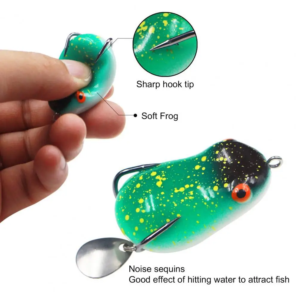 Reflective Lightweight Soft Bait Thunder Frog Double Hook Sequins for Outdoor
Reflective Lightweight Soft Bait Thunder Frog Double Hook Sequins for Outdoor