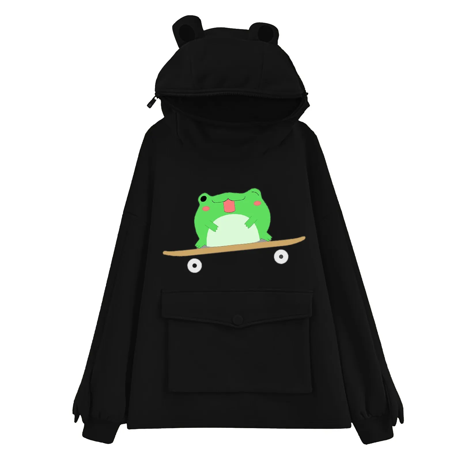 2021 Women's Stitching Three-Dimensional Pocket Cute Design Pullover Sweatershirt Fashion Frog pullover pocket sweatshirt hoodie
2021 Women's Stitching Three-Dimensional Pocket Cute Design Pullover Sweatershirt Fashion Frog pullover pocket sweatshirt hoodie