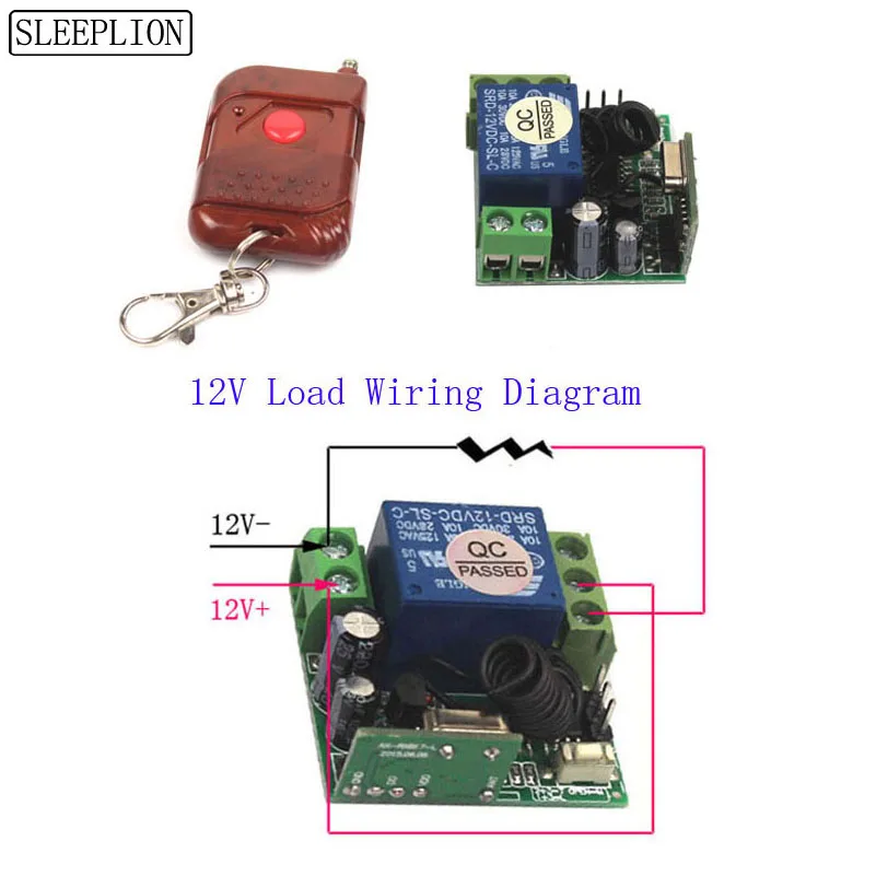 Sleeplion Home Electronic Accessories 12V 1CH Wireless Remote Switch Remote Control Light Switch Receiver Transmitter 315/433MHz
Sleeplion Home Electronic Accessories 12V 1CH Wireless Remote Switch Remote Control Light Switch Receiver Transmitter 315/433MHz