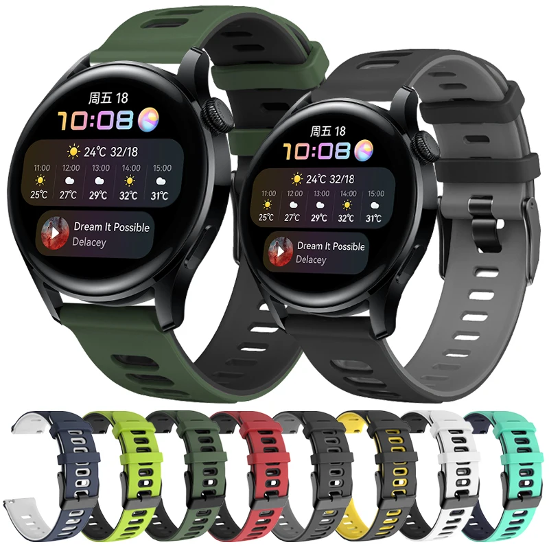 Ремешок силиконовый спортивный для смарт-часов Huawei Watch 3/3 Pro, двухцветный браслет для Huawei GT/GT 2 46 мм 2E Correa, 22 мм
Ремешок силиконовый спортивный для смарт-часов Huawei Watch 3/3 Pro, двухцветный браслет для Huawei GT/GT 2 46 мм 2E Correa, 22 мм