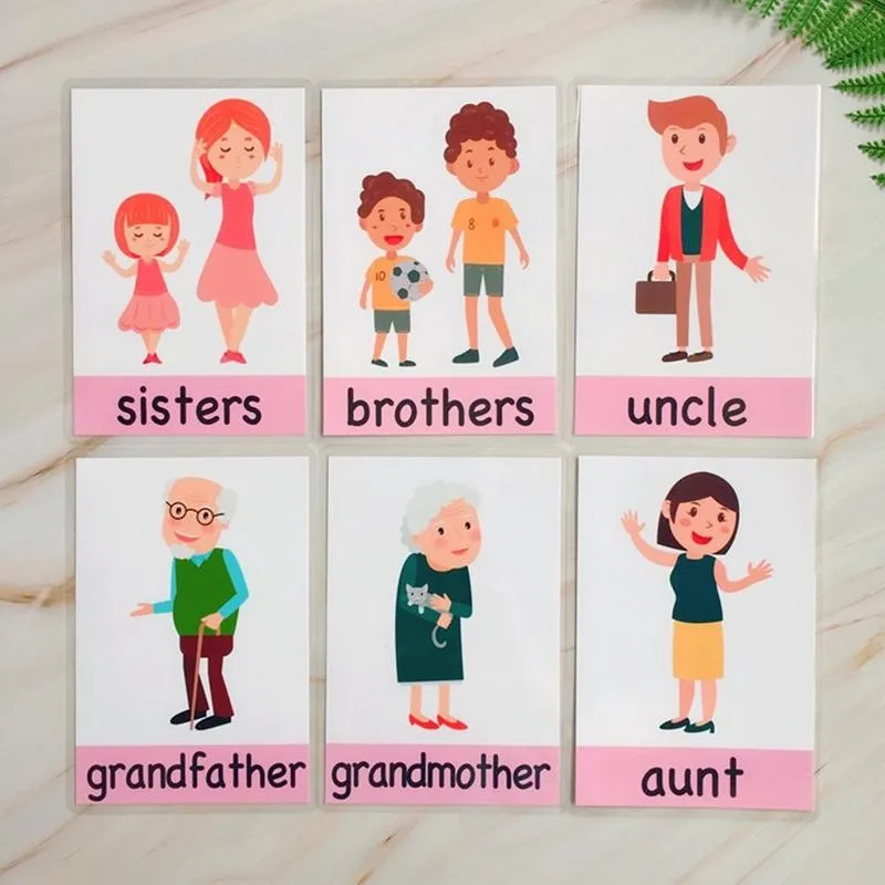 Family Member Name Vocabulary Learning Cards 10pcs English Word Flash Card Early Education Children's Game Word Pocket Card 
Family Member Name Vocabulary Learning Cards 10pcs English Word Flash Card Early Education Children's Game Word Pocket Card