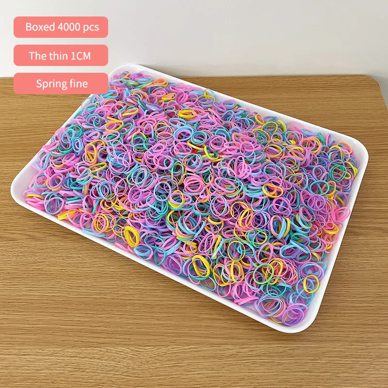 500/1000/2000/4000PCS Girls Colorful Rings Disposable Rubber Bands For Ponytail Holder Elastic Hair Bands Kids Hair Accessories
500/1000/2000/4000PCS Girls Colorful Rings Disposable Rubber Bands For Ponytail Holder Elastic Hair Bands Kids Hair Accessories
