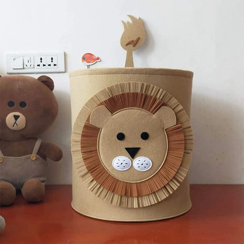 Large 3D Cartoon LionToy Box Storage Box Felt Laundry Basket Round Organiser Basket for Children's Room Organise
Large 3D Cartoon LionToy Box Storage Box Felt Laundry Basket Round Organiser Basket for Children's Room Organise