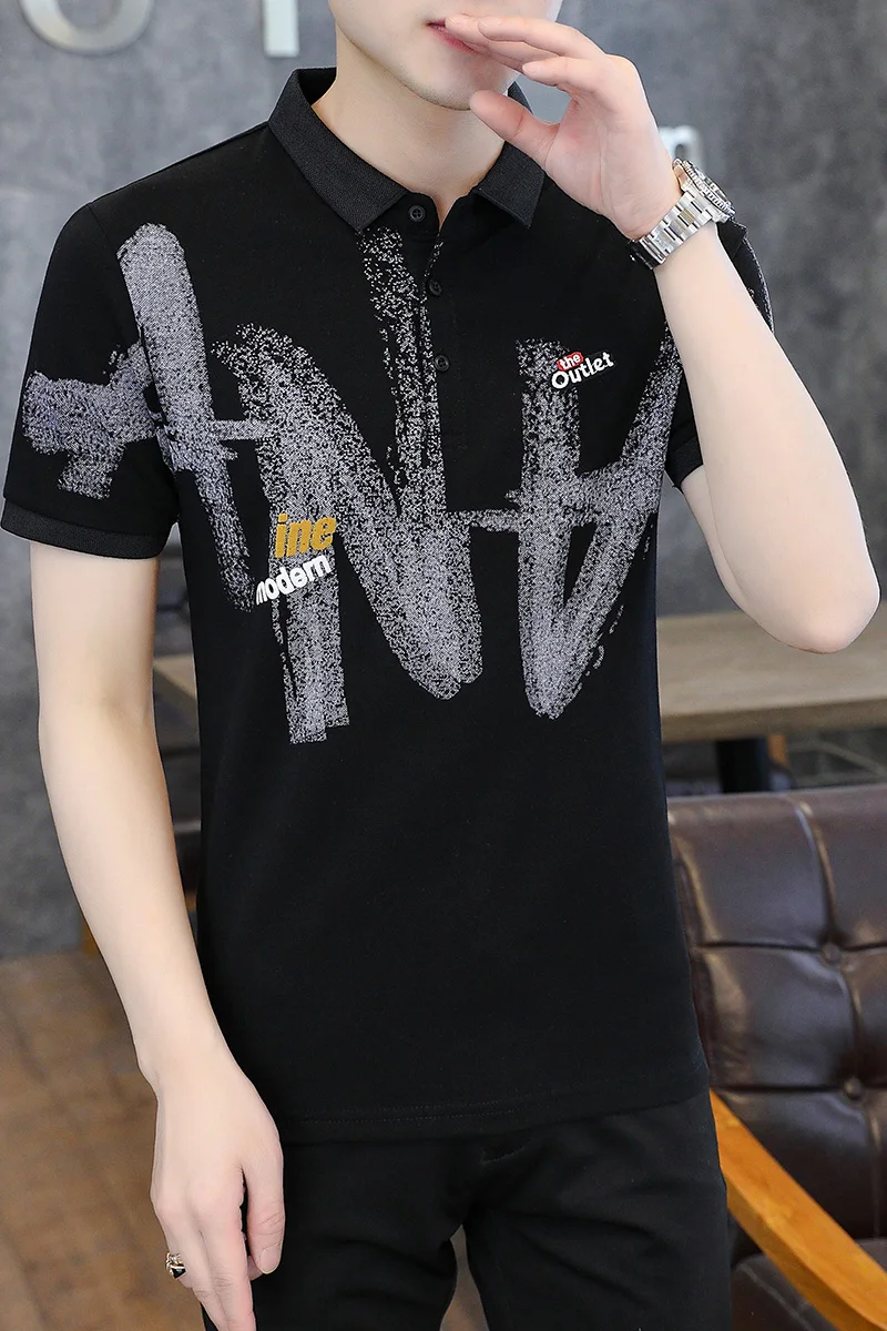 Men's Polo Shirt Trend Short-sleeved T-shirt Lapel Summer Korean Slim Casual Half-sleeved Collar Top Clothes Men's Clothing
Men's Polo Shirt Trend Short-sleeved T-shirt Lapel Summer Korean Slim Casual Half-sleeved Collar Top Clothes Men's Clothing