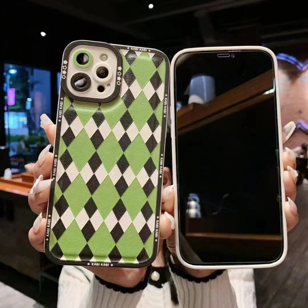 Soft Smooth Tpu Anti-knock Green Diamond Check Pattern Leathern Phone Case For iphone 7/8 Plus X XR XS MAX 11/12/13 Pro Max
Soft Smooth Tpu Anti-knock Green Diamond Check Pattern Leathern Phone Case For iphone 7/8 Plus X XR XS MAX 11/12/13 Pro Max