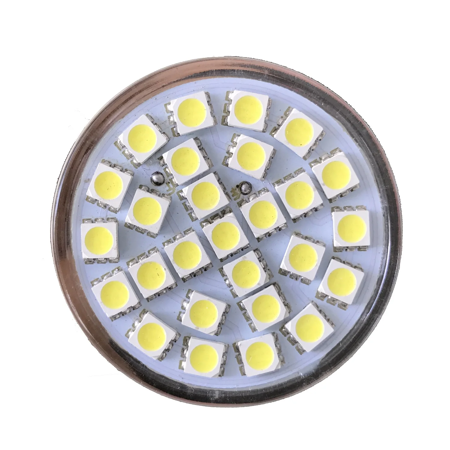 

4W MR16 GU5.3 led light led lamp Spotlight Bulb 27leds 5050 DC12V Warm White 300LM While the glass lamp cup 1PCS