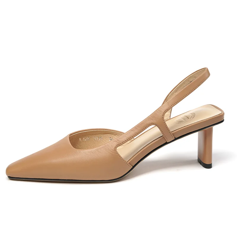 Women's genuine leather square high heel square toe retro female slingback summer pumps elegant ladies slim sandals heels shoes
Women's genuine leather square high heel square toe retro female slingback summer pumps elegant ladies slim sandals heels shoes