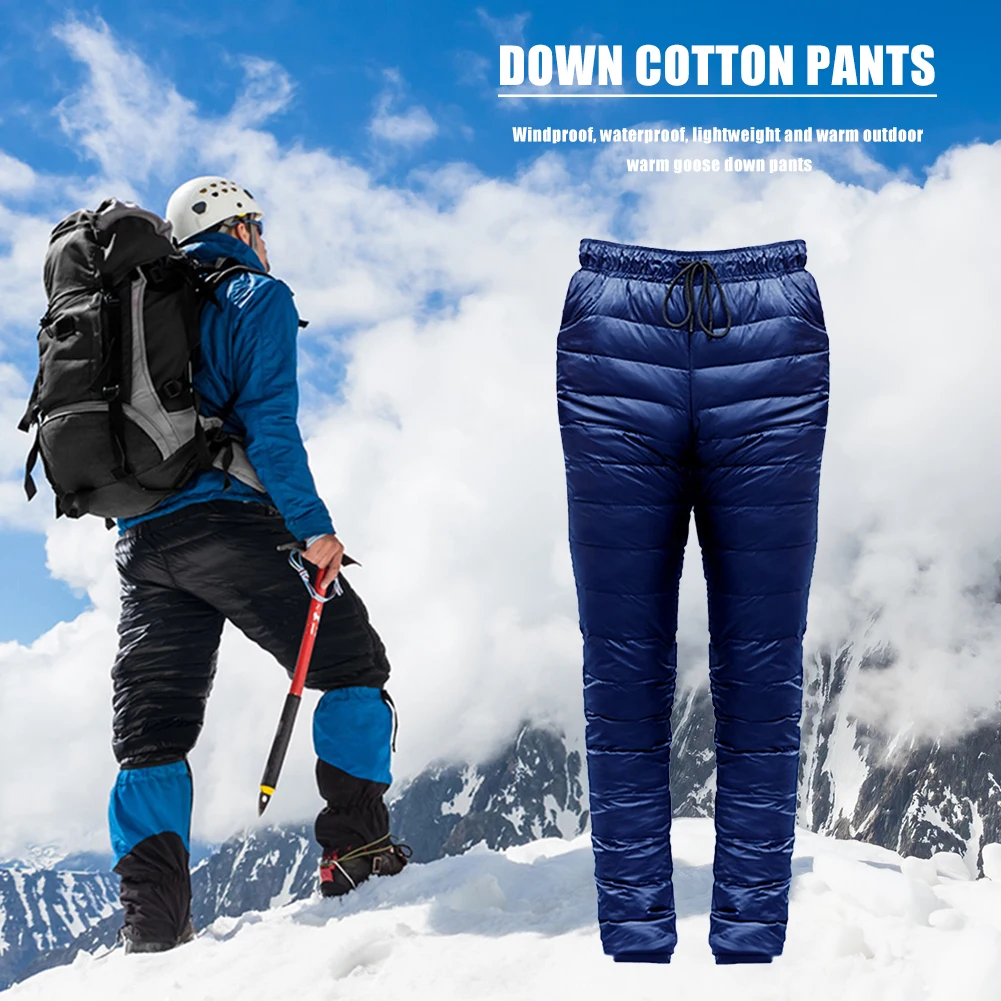 Goose Down Pants Outdoor Camping Pants Waterproof Warm Goose Skiing Thickened Down Trousers Men Women Goose Pants
Goose Down Pants Outdoor Camping Pants Waterproof Warm Goose Skiing Thickened Down Trousers Men Women Goose Pants