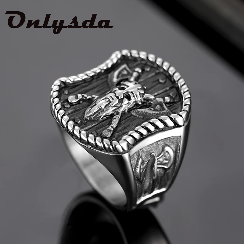 Vintage Mens Viking Stainless Steel Ring Thor Hammer Double Axe Rings Odin Norse Pagan Biker Amulet Jewelry Lucky Gifts
Vintage Mens Viking Stainless Steel Ring Thor Hammer Double Axe Rings Odin Norse Pagan Biker Amulet Jewelry Lucky Gifts