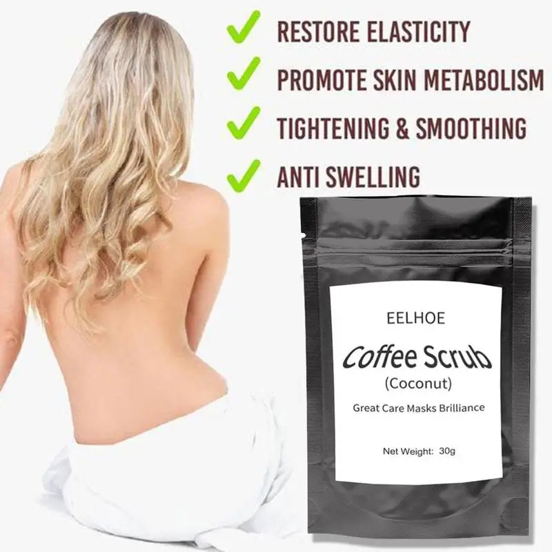 30G Coffee Scrub Coconut Fragrance Body Scrub Cream Dead Sea Salt for Exfoliating Whitening Moisturizing Anti Cellulite
30G Coffee Scrub Coconut Fragrance Body Scrub Cream Dead Sea Salt for Exfoliating Whitening Moisturizing Anti Cellulite