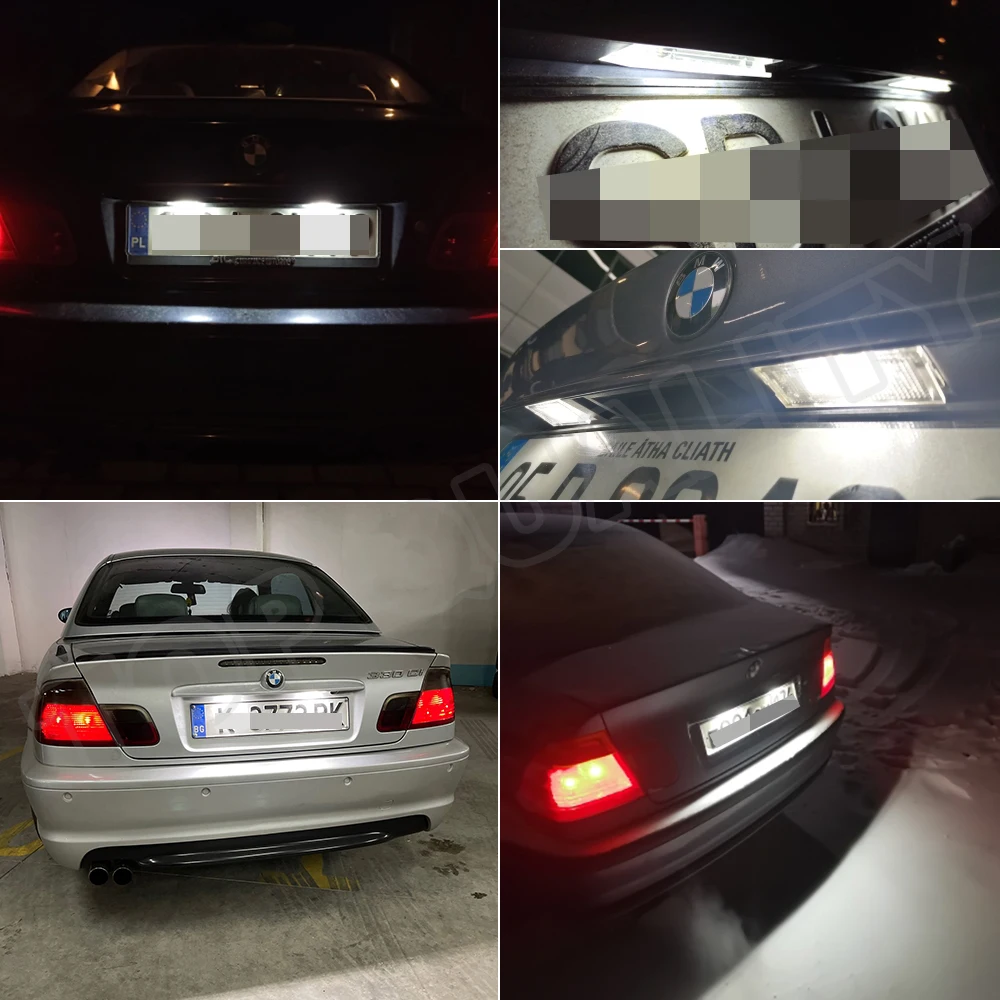 

For BMW E46 4D Sedan 5D Touring 1998 1999 2000 2001 2002 2003 2004 2005 LED Number License Plate Lights 51138236269 51138236854