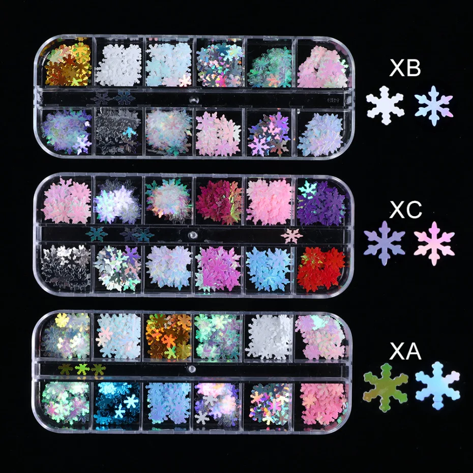 3 Christmas 12-Grid Laser Snowflake Sheet Bottle Winter Nail Magic Trend Sequins Nail snow christmas decoration
3 Christmas 12-Grid Laser Snowflake Sheet Bottle Winter Nail Magic Trend Sequins Nail snow christmas decoration