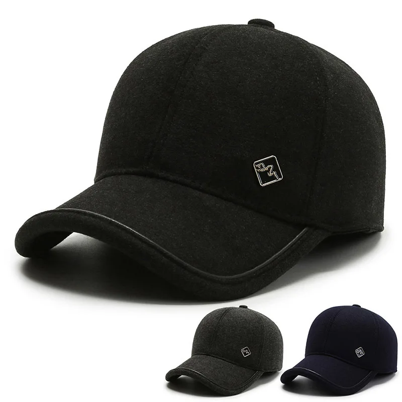 Winter Men's Golf Caps Baseball Cap for Men with Earflaps Dad Hat Male Protect Ears Warm Woolen Cloth Thickened Snapback Kpop
Winter Men's Golf Caps Baseball Cap for Men with Earflaps Dad Hat Male Protect Ears Warm Woolen Cloth Thickened Snapback Kpop