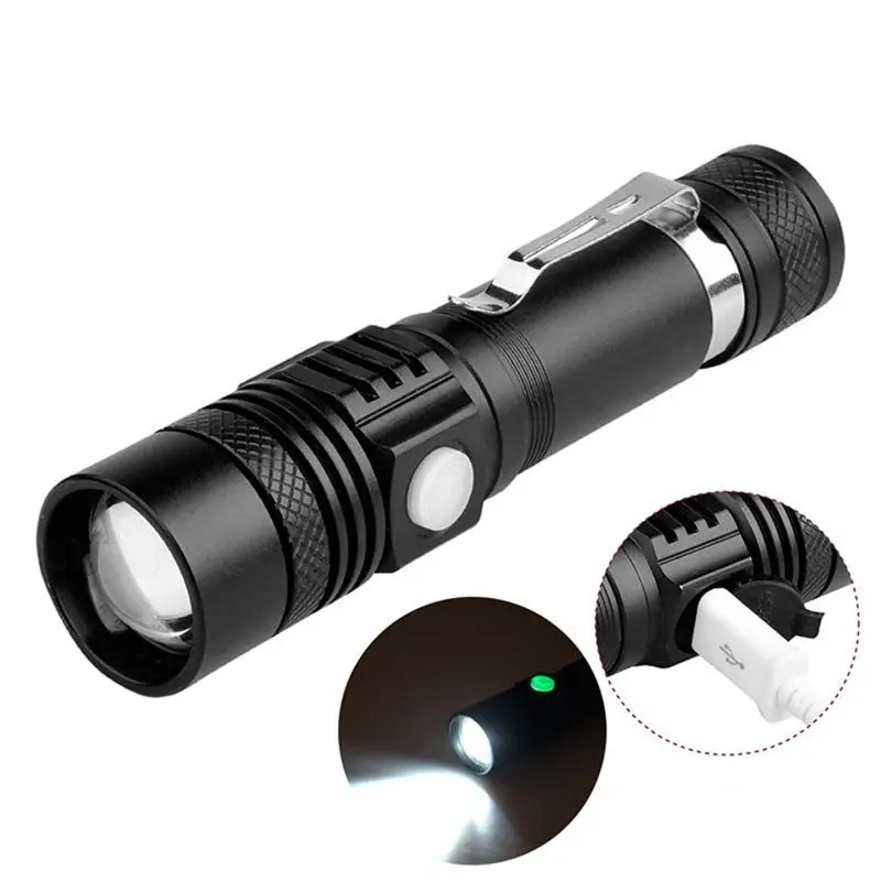 USB Highlight Handy Powerful Aluminum Alloy Flashlight Power Tips Long-range Zoom Mini Small Flashlight
USB Highlight Handy Powerful Aluminum Alloy Flashlight Power Tips Long-range Zoom Mini Small Flashlight