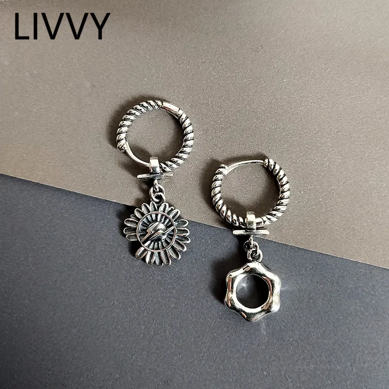 LIVVY Thai Silver Color Irregular Hollow Geometry Flower Asymmetric Drop Earrings For Women Girls Trendy Vintage Jewelry Gift
LIVVY Thai Silver Color Irregular Hollow Geometry Flower Asymmetric Drop Earrings For Women Girls Trendy Vintage Jewelry Gift