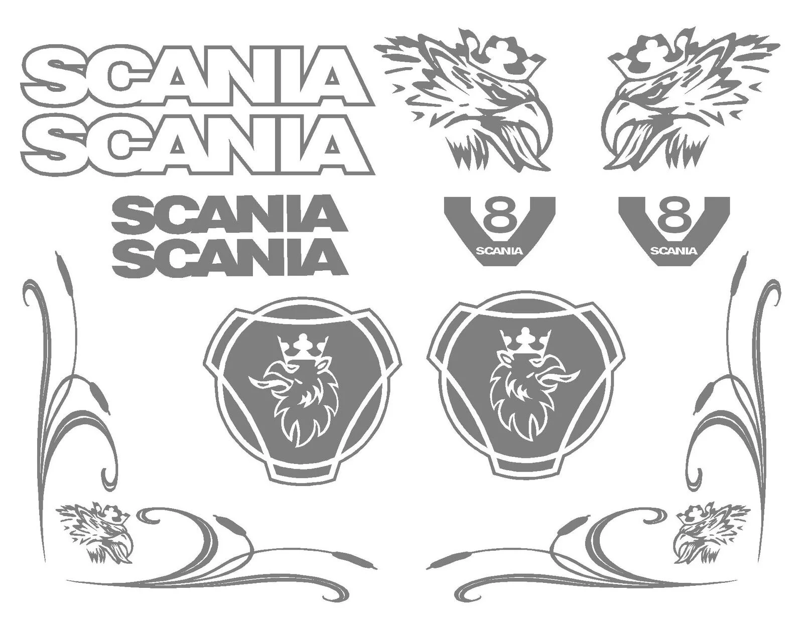 За 1 единицу товара Scania наклейка с тюльпаном комплект Грузовик прицепа автобуса